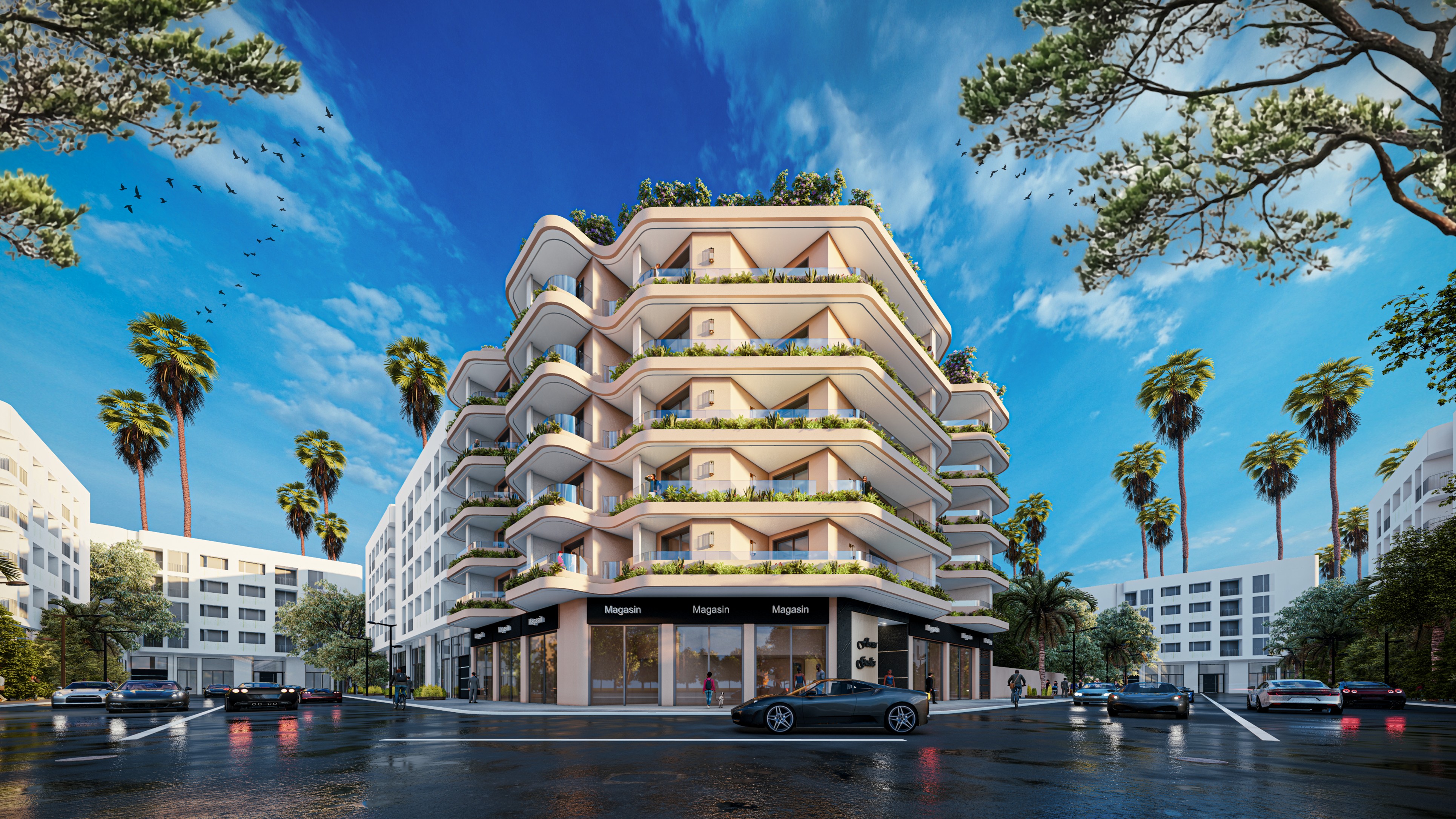 Façade végétalisée Florea Guéliz